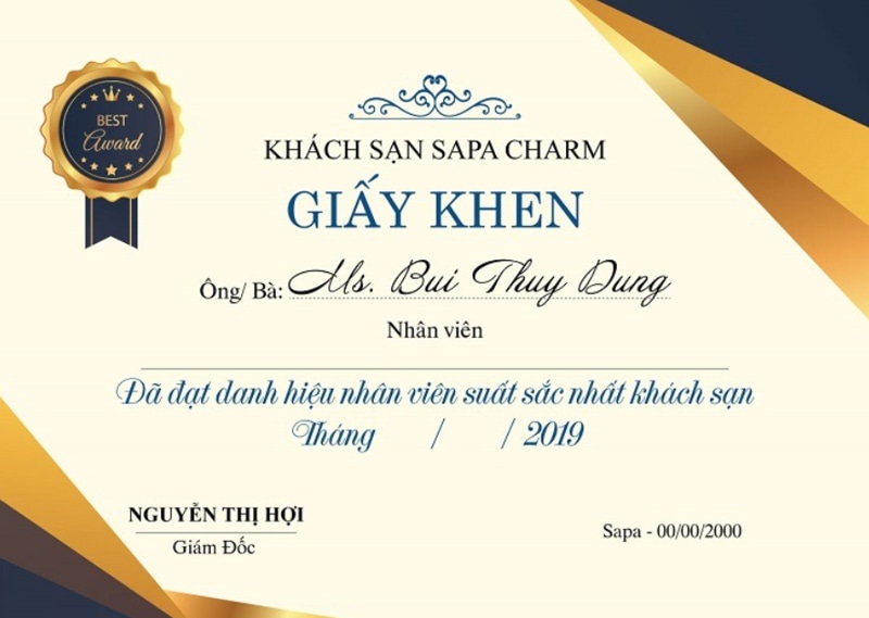 Bằng khen cá nhân